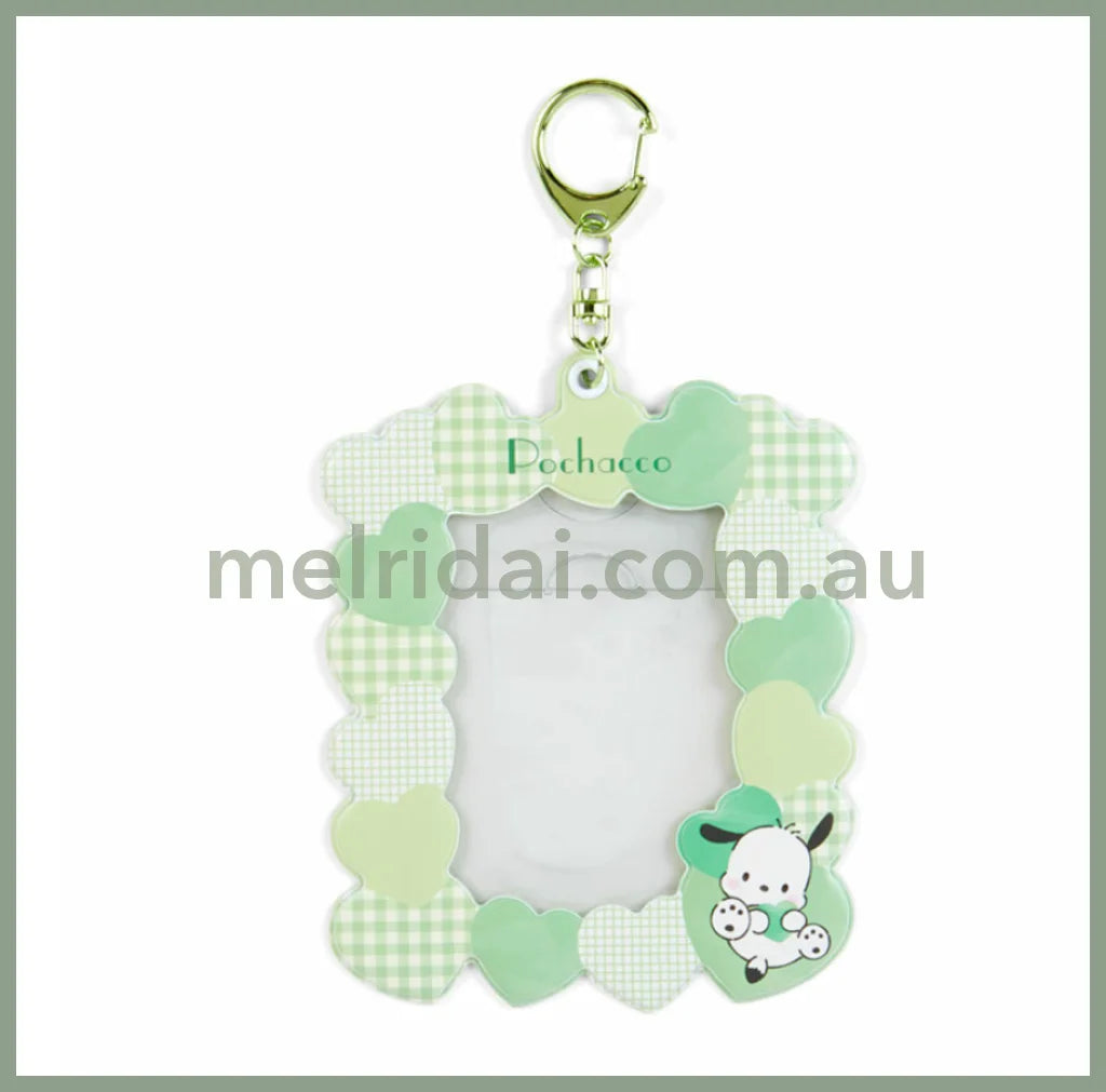 Sanriophoto Holder Frame /Pass Case Charm Keychain Pochacco