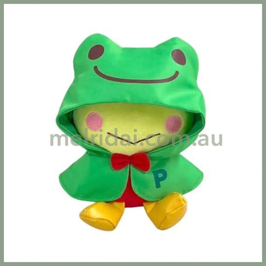 Sanrio × Pickles The Frog | Plush Toy Keroppi H16×W13×D10Cm (Rain Poncho) 三丽鸥大眼蛙 X