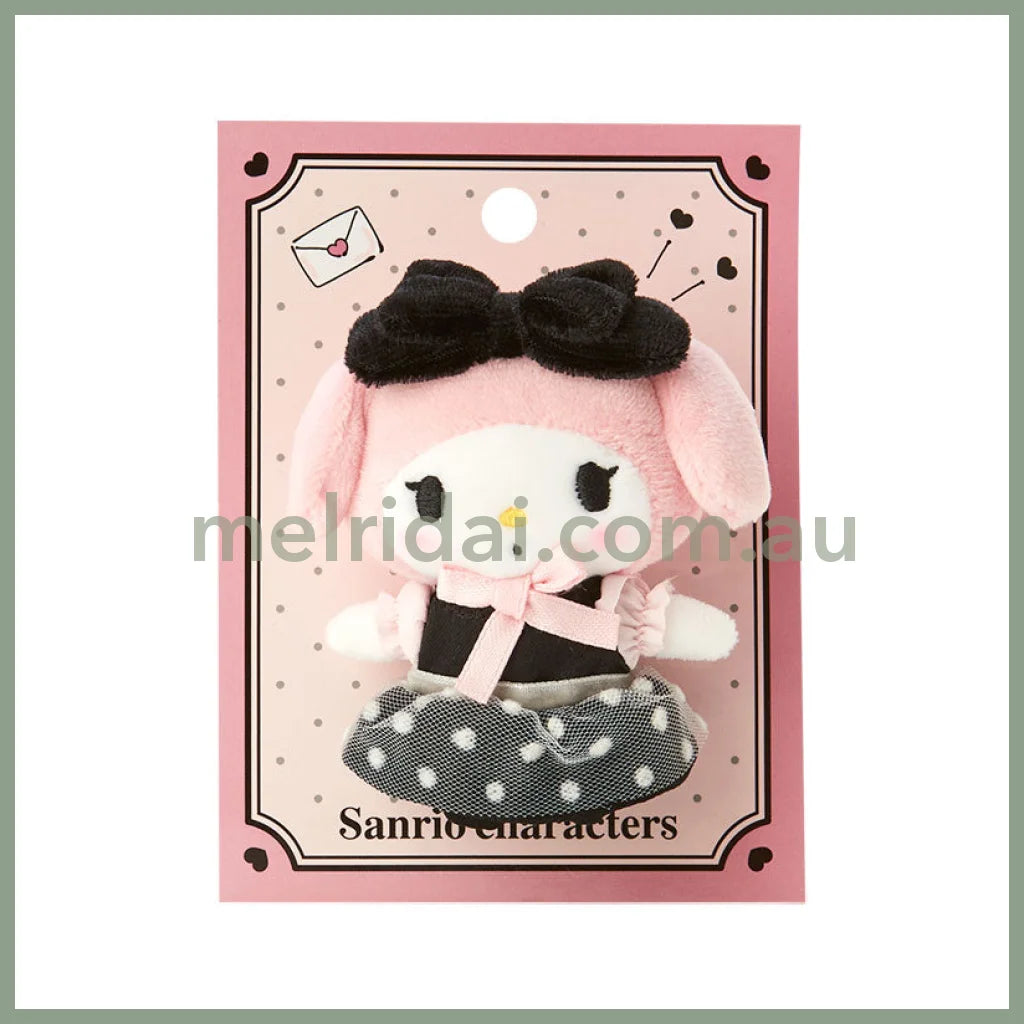 Sanrio | Plush Brooch 6 X 3 9.5 Cm (Tokimeki Sweet Party) 日本三丽鸥 毛绒玩偶胸针/别针(天鹅绒派对) 美乐蒂My Melody