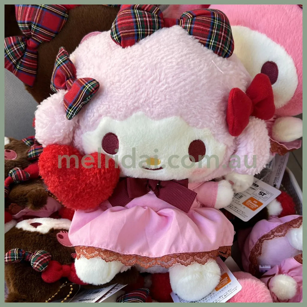 Sanrio | Plush Doll Approx.22Cm (Ribbon Love) 日本三丽鸥 毛绒玩偶公仔(蝴蝶结爱心) 小羊必爱诺 My Sweet Piano