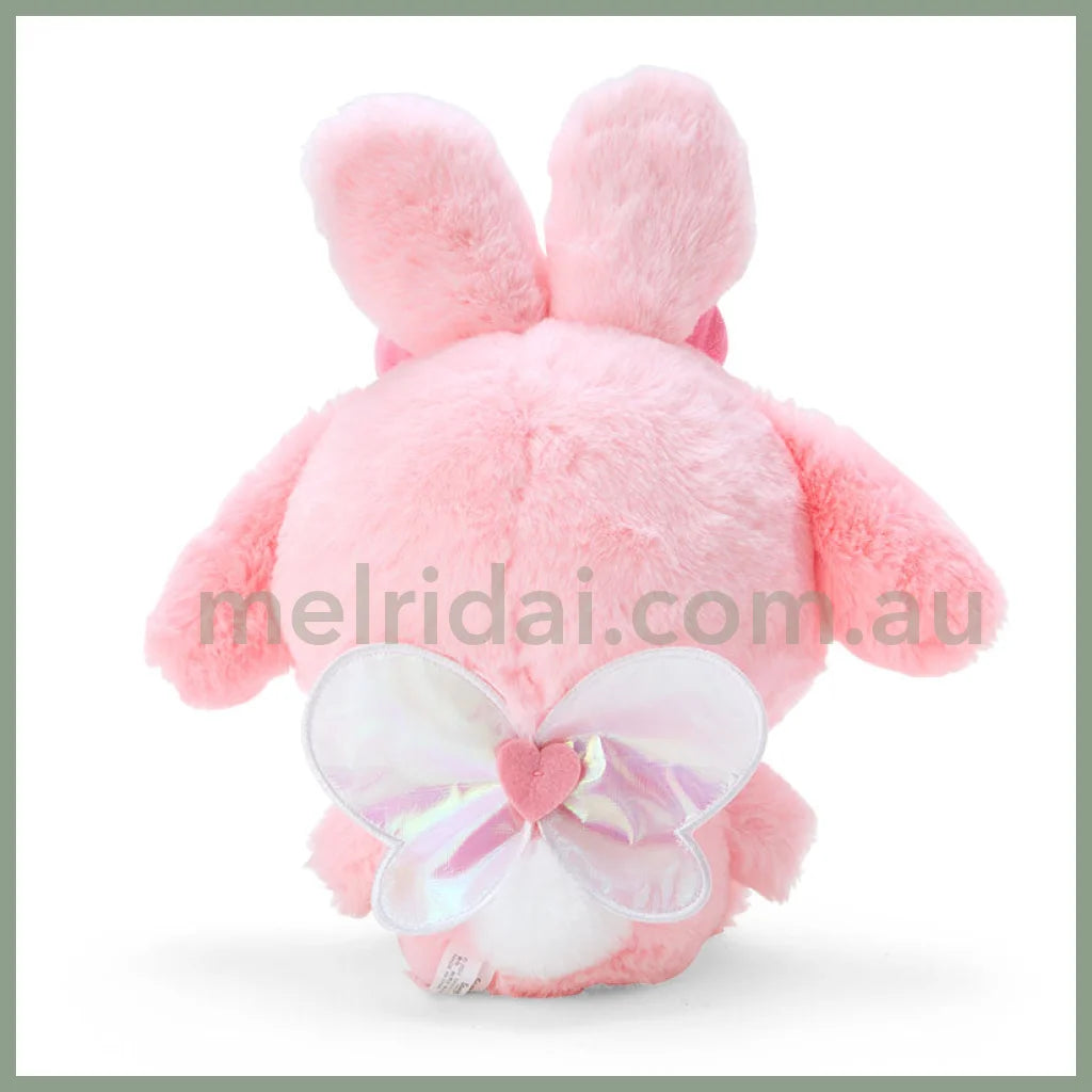 Sanrio | Plush Doll (Rabbit Costume) W21×D14×H29Cm 日本三丽鸥 毛绒玩偶/公仔 背后有翅膀（小兔子装扮） 美乐蒂My Melody