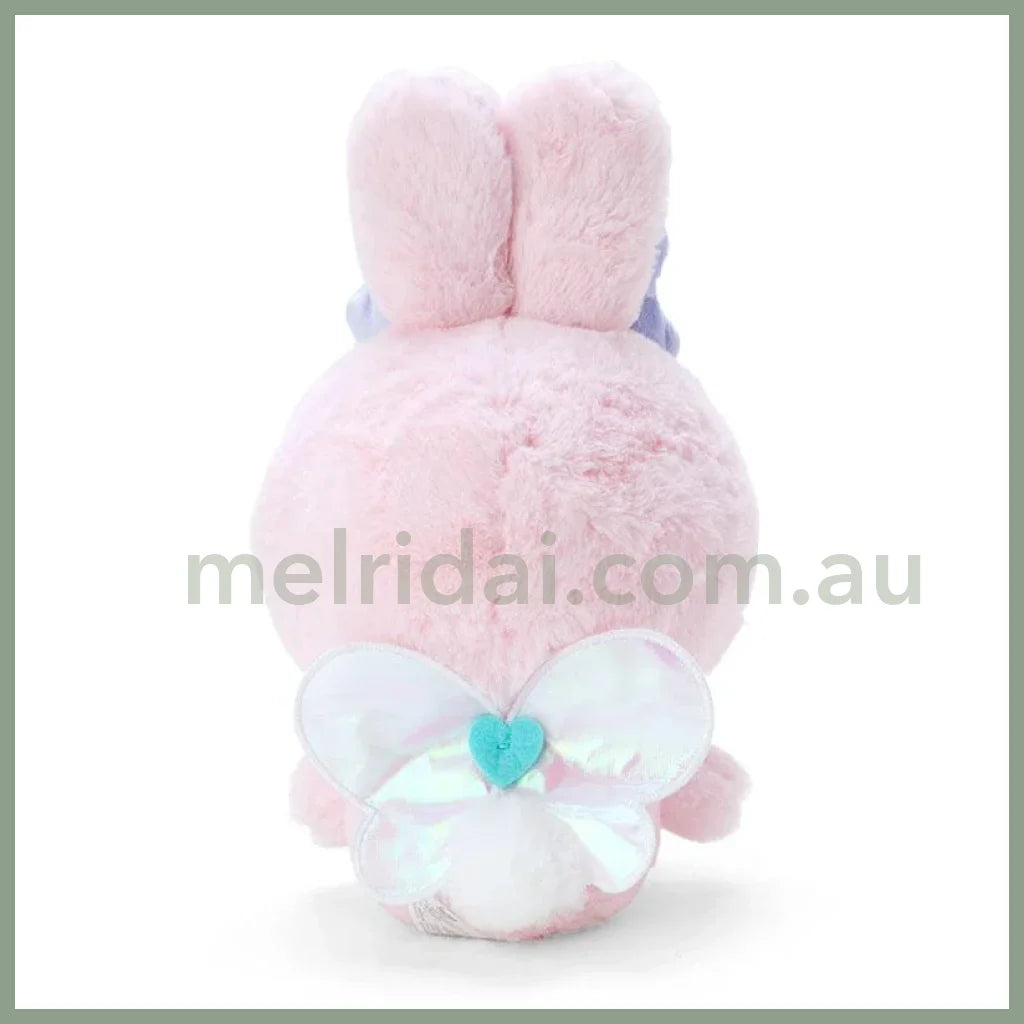 Sanrio | Plush Doll (Rabbit Costume) W21×D14×H29Cm 日本三丽鸥 毛绒玩偶/公仔 背后有翅膀（小兔子装扮） 小羊必爱诺 My Sweet Piano