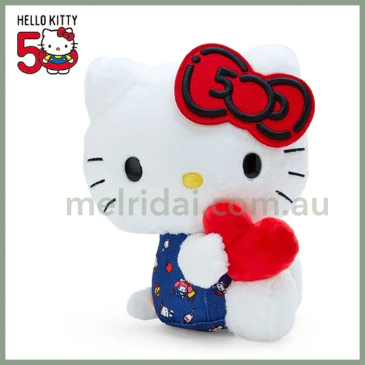 Sanrio | Plush Hello Kitty 26 X 20 13Cm (Hello Everyone!) 日本三丽鸥 凯蒂猫玩偶/公仔（50周年限定 大家好）