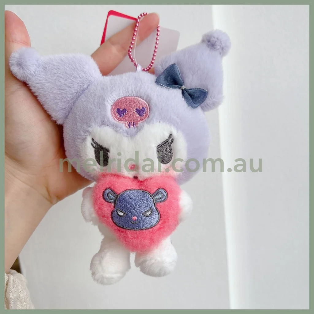 Sanrioplush Keychain Push Heart Kuromi