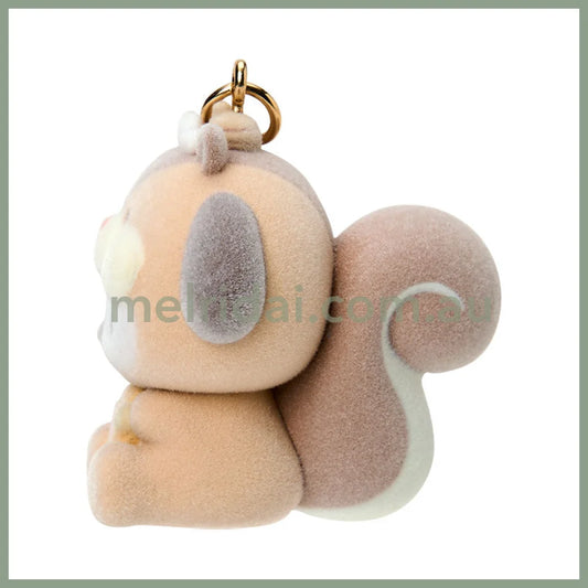 SANRIO | Pochacco Dangling Fluffy Tail Flocked Mascot Keychain 55×30×30mm (Fluffy Squirrel)