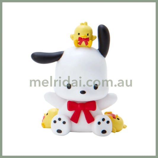 Sanrio | Pochacco Mascot Figure Secret 5×3.5×5.5Cm (35Th Anniversary Red Ribbon) 日本三丽鸥
