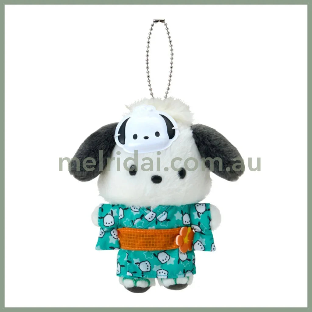 SANRIO | Pochacco Mascot Holder Plush Keychain Bag Charm 10.5×6.5×14.5cm (Summer Festival Character!)
