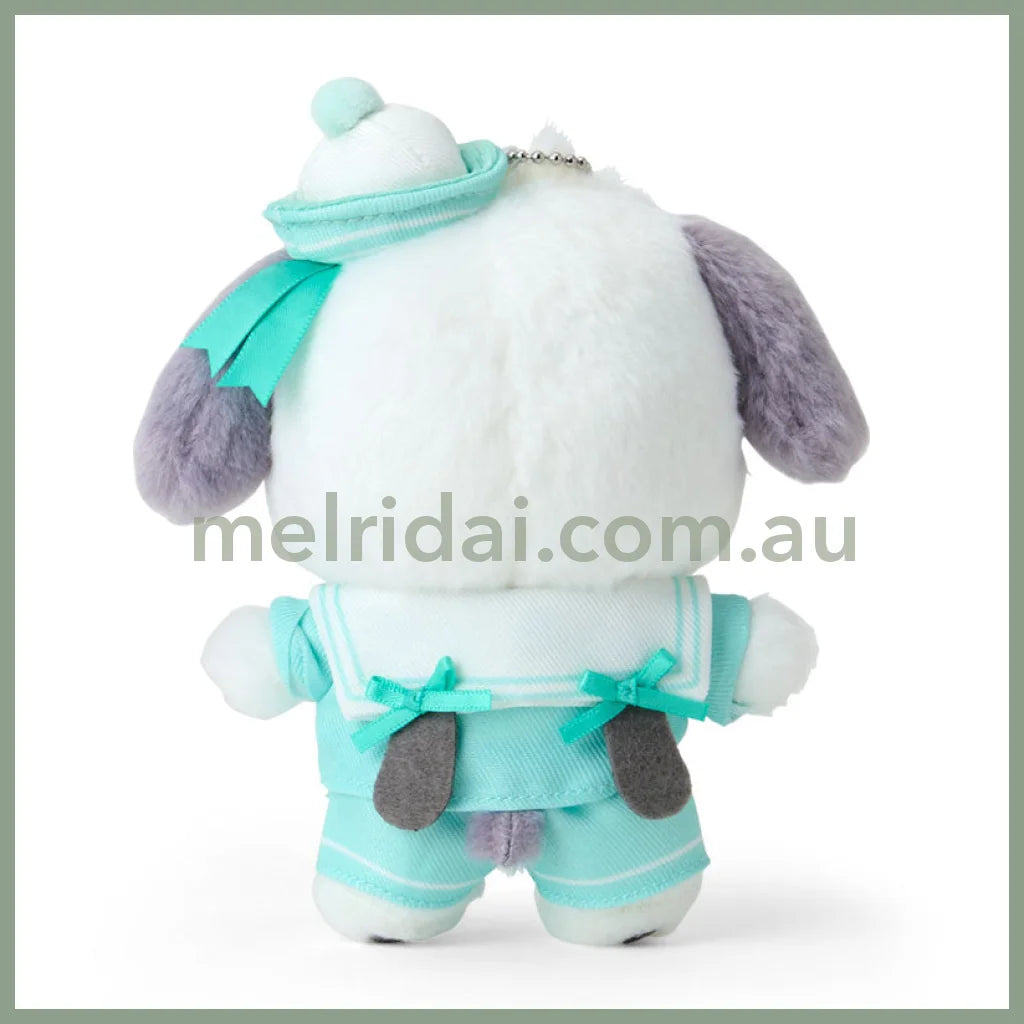 SANRIO | Pochacco Mascot Holder Plush Keychain Bag Charm 15.2 x 9.9 x 6.5cm (Sailor Collar)