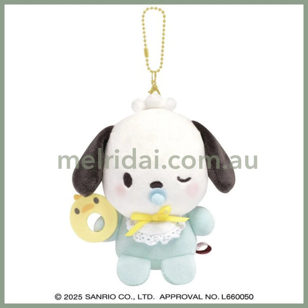 SANRIO | Pochacco Mascot Holder Plush Keychain Bag Charm H190×W140×90mm (Baby)
