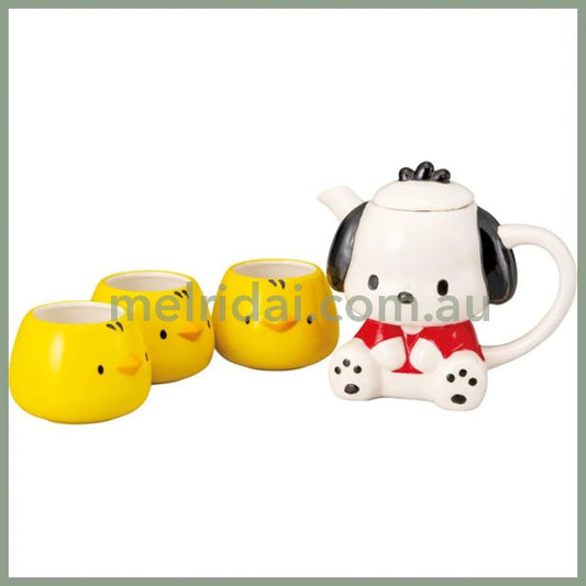 SANRIO | Pochacco Teapot and Teacup Set (Teapot W17×D10×H12cm Cup W7.8×D8×H6cm)