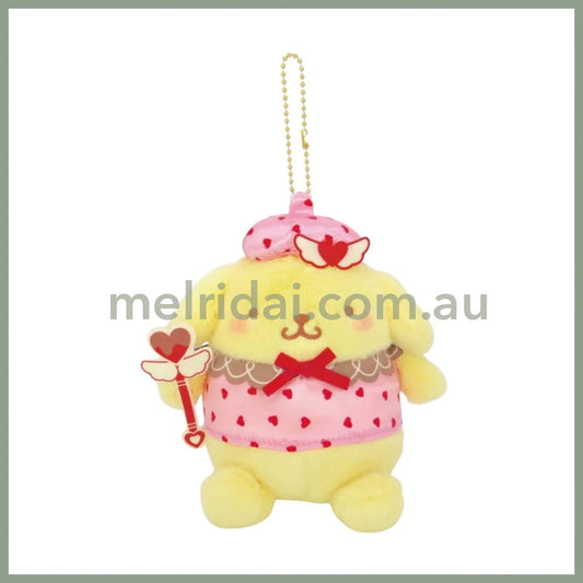 Sanrio | Pompom Purin Plush Keychain Mascot Holder 9.5 X 14.5 15.5Cm (Magical Heart)
