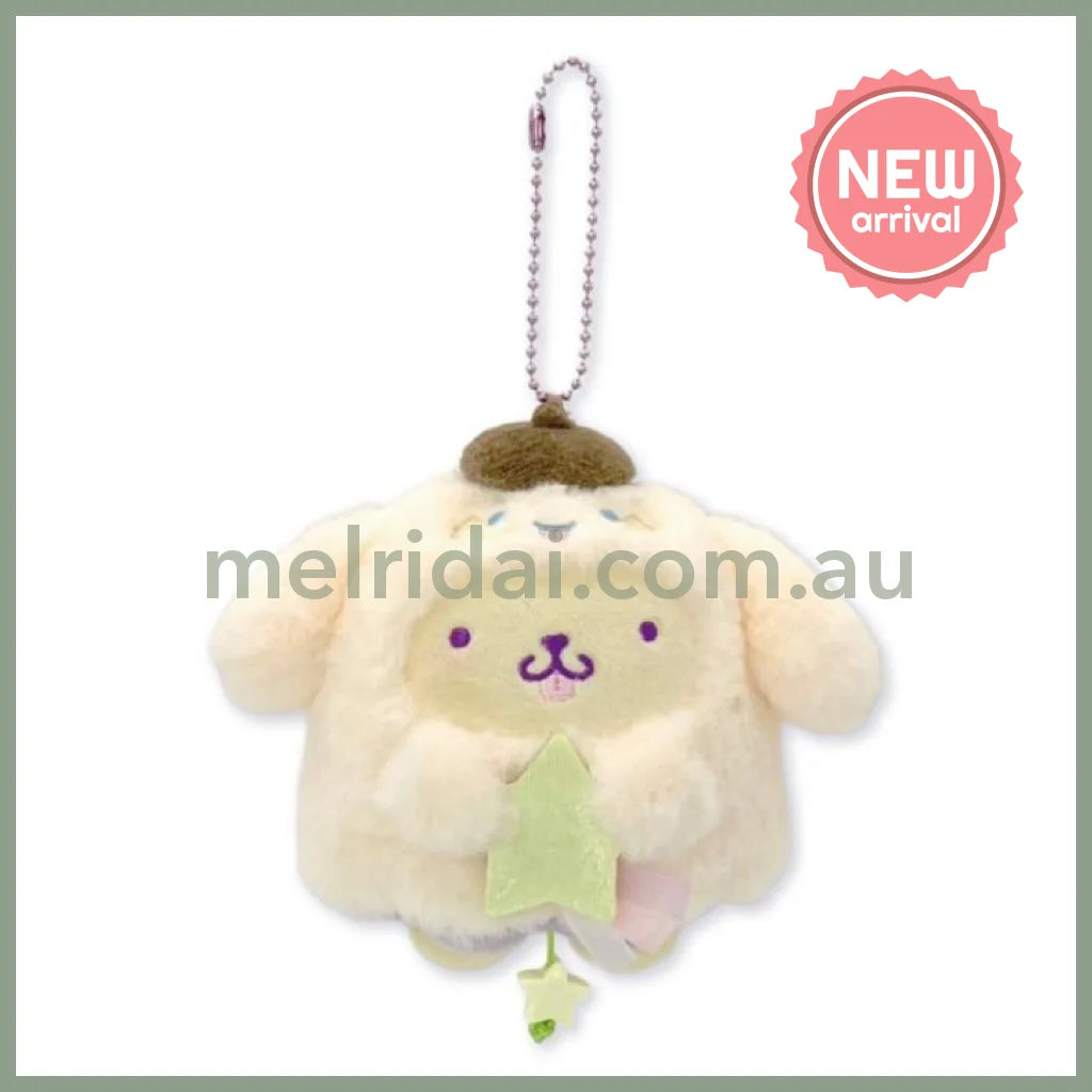 SANRIO | Pompompurin Mascot Holder Bag Charm Plush Keychain 120×125×80mm (Halloween Starry Ghost)