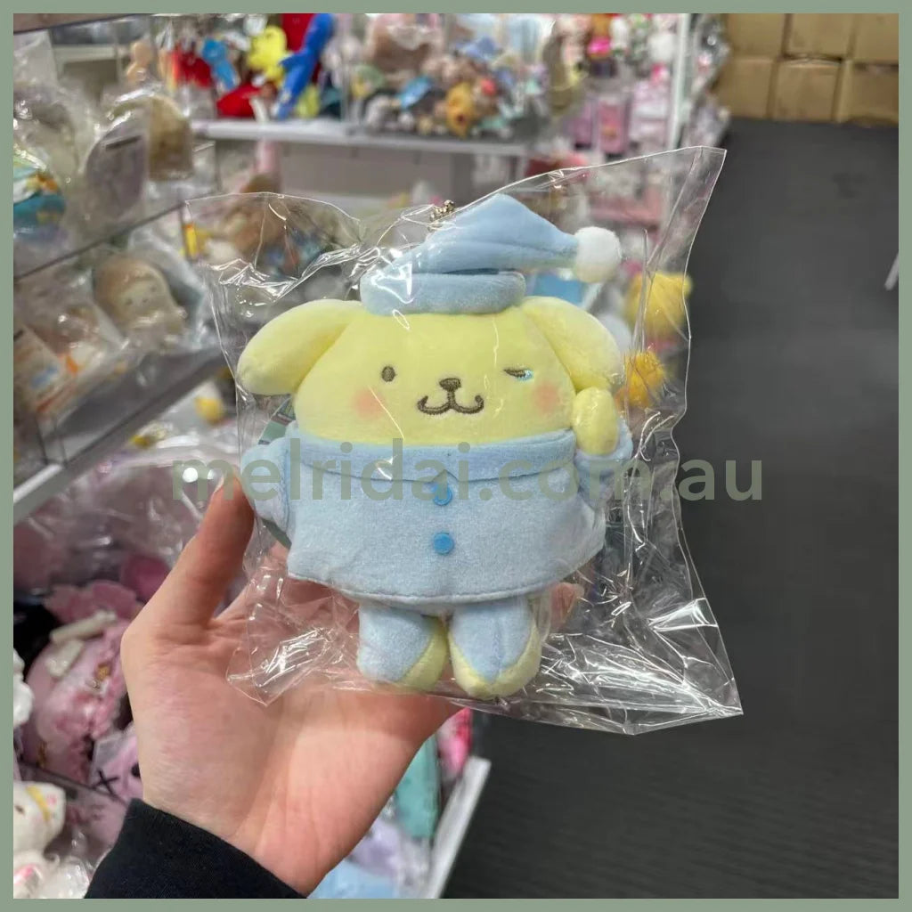 SANRIO | Pompompurin Mascot Holder Plush Keychain Bag Charm 10cm Approx. (Pyjama Party)