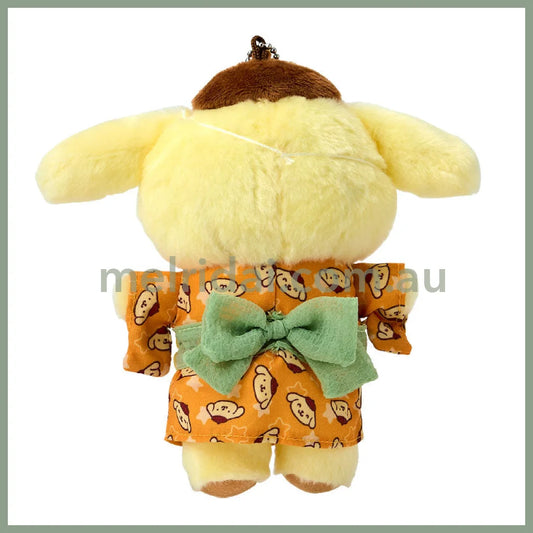 SANRIO | Pompompurin Pom Pom Purin Mascot Holder Plush Keychain Bag Charm 10.5×6.5×14.5cm (Summer Festival Character!)