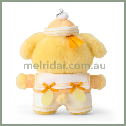 SANRIO | Pompompurin Pom Pom Purin Mascot Holder Plush Keychain Bag Charm 15.2 x 9.9 x 6.5cm (Sailor Collar)