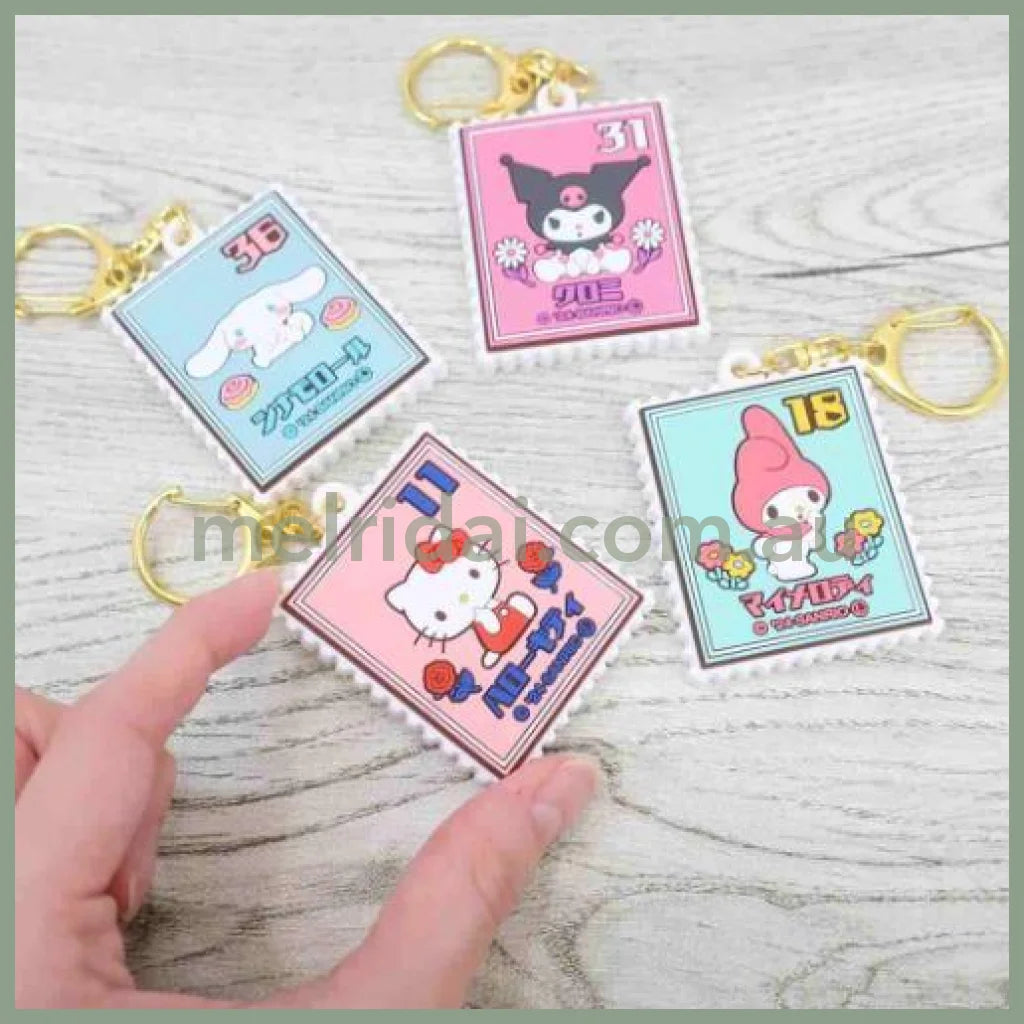 SANRIO | Retro Stamp Rubber Keychain 45x105x7mm (Hello Kitty)