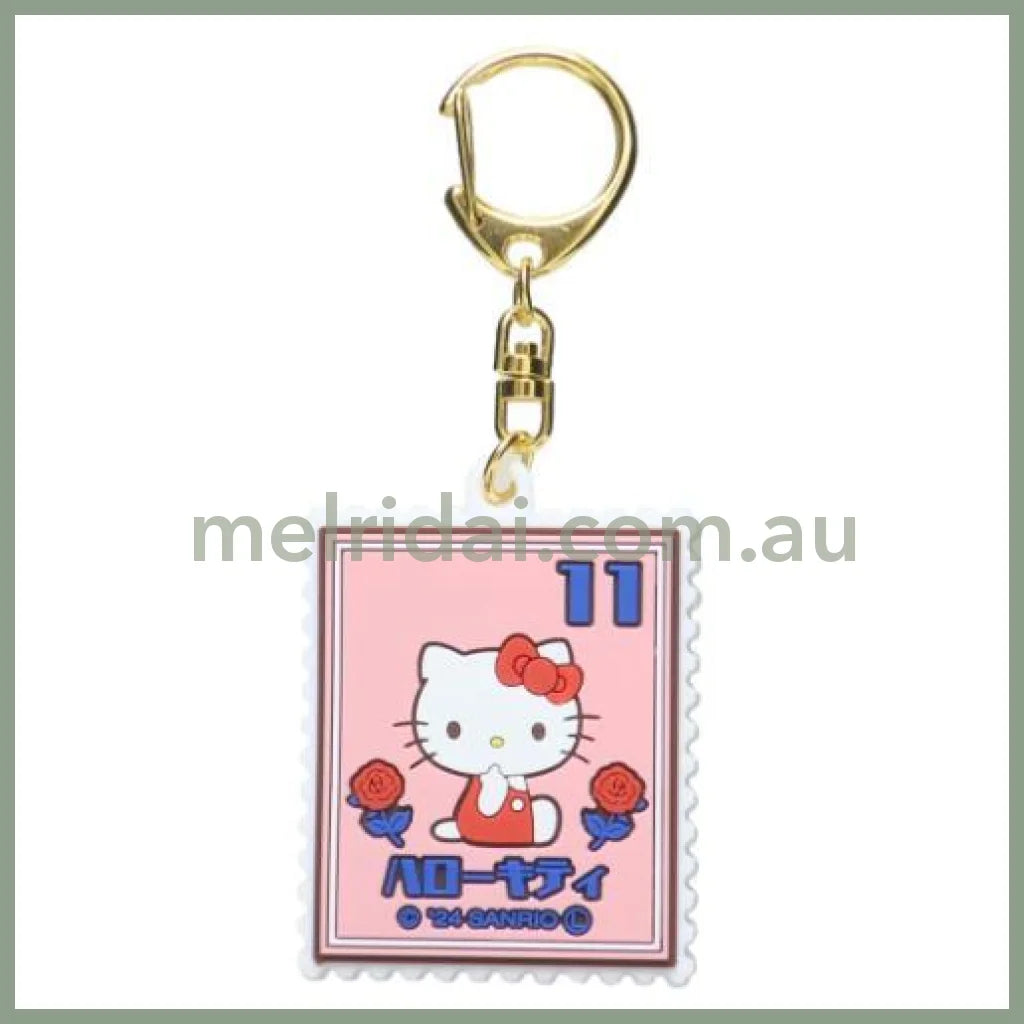 SANRIO | Retro Stamp Rubber Keychain 45x105x7mm (Hello Kitty)