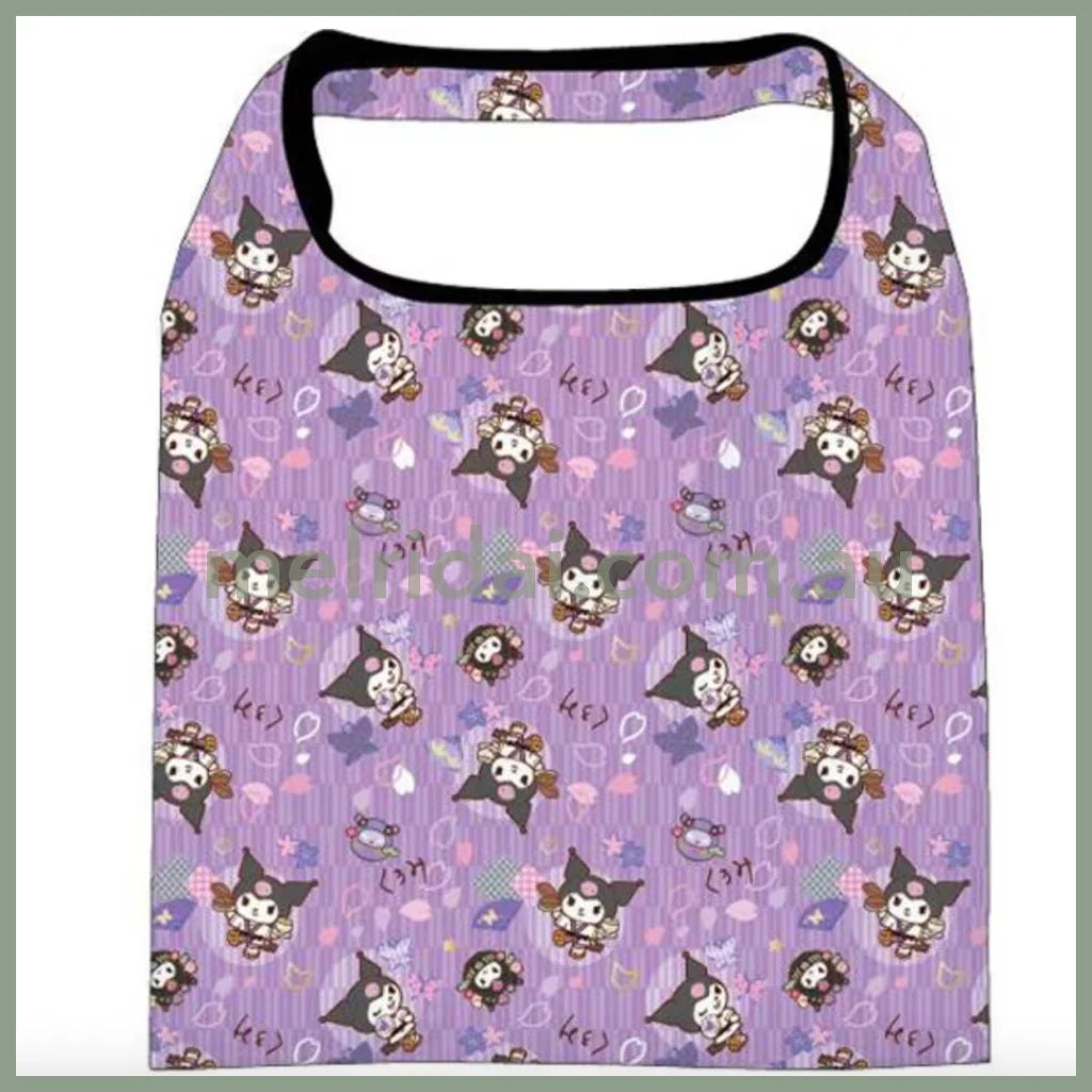 SANRIO | Reusable Grocery Bag Foldable Eco-bag Keychain L (Kuromi)