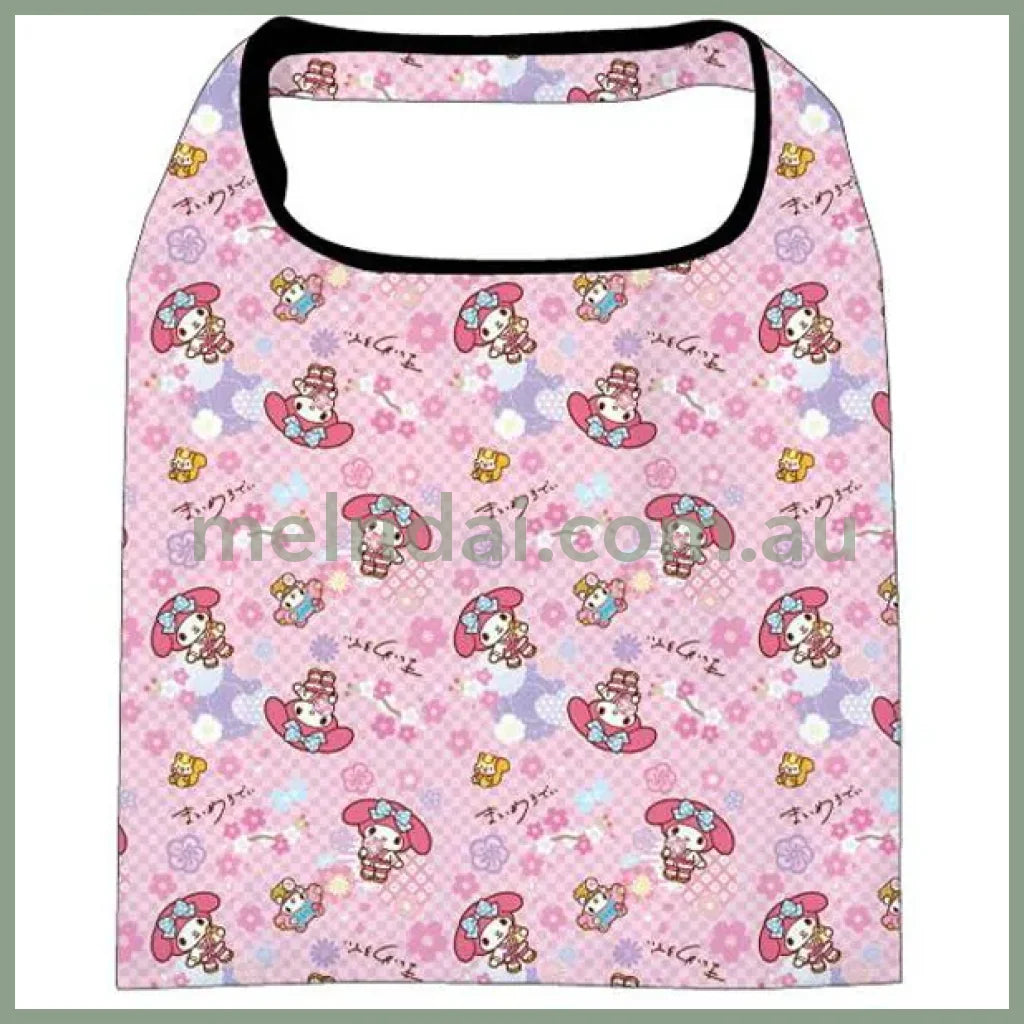 SANRIO | Reusable Grocery Bag Foldable Eco-bag Keychain L (My Melody)