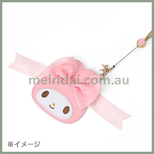 SANRIO | Ribbon Princess My Melody Pass Case with Reel Card Holder 1.6×14.5×13cm (Birthday 50th Anniversary)