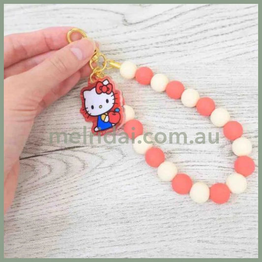 SANRIO | Rubber Beads Strap Phone Strap 10 x 85 x 237mm (Hello Kitty)