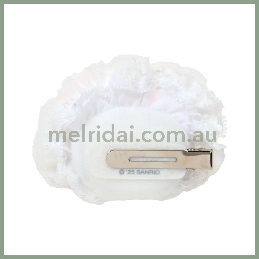 SANRIO | Secret Plush Hair Clip Blind Box 85×20×80mm (White Frill Design)