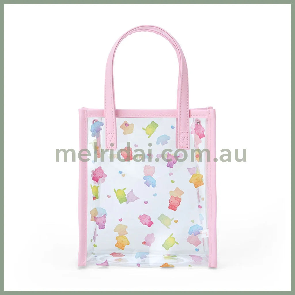 Sanrio | Shoulder Equipped Clear Tote Bag 2Way 18×6×20Cm (Gummy Candy) 日本三丽鸥 2种背法托特包/斜挎包/透明小包(软糖风)