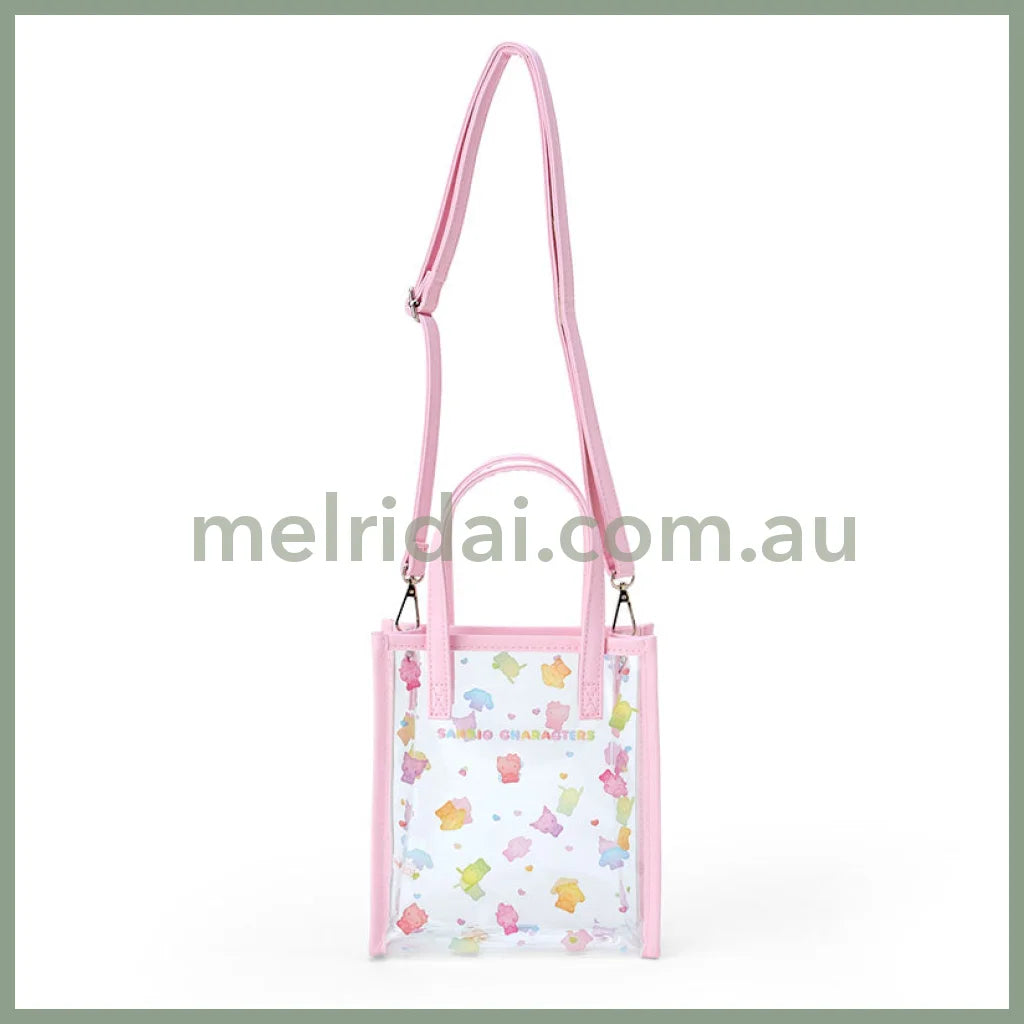 Sanrio | Shoulder Equipped Clear Tote Bag 2Way 18×6×20Cm (Gummy Candy) 日本三丽鸥 2种背法托特包/斜挎包/透明小包(软糖风)