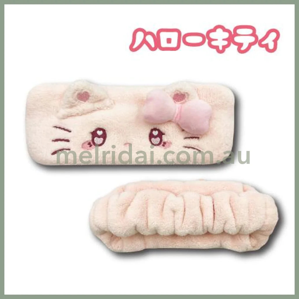SANRIO | Soft and Fluffy Hairband Hair Band Heart Eyes 22cm×8cm×0.5cm (Hello Kitty)