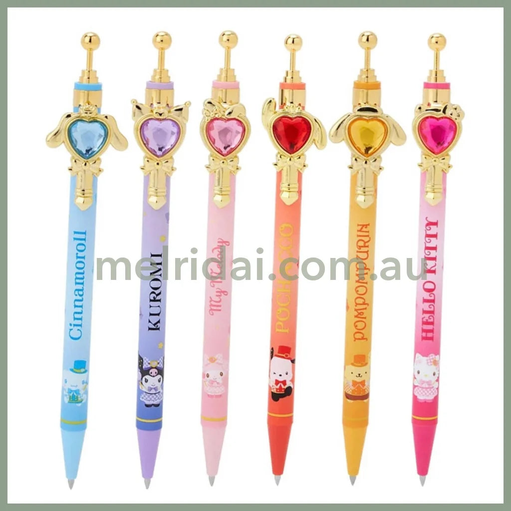 Sanrio | Stone With Ball Pen 0.7Mm Black (I’ll Make You Like Me More!) 日本三丽鸥 圆珠笔黑色(人物大赏爱心魔法棒)