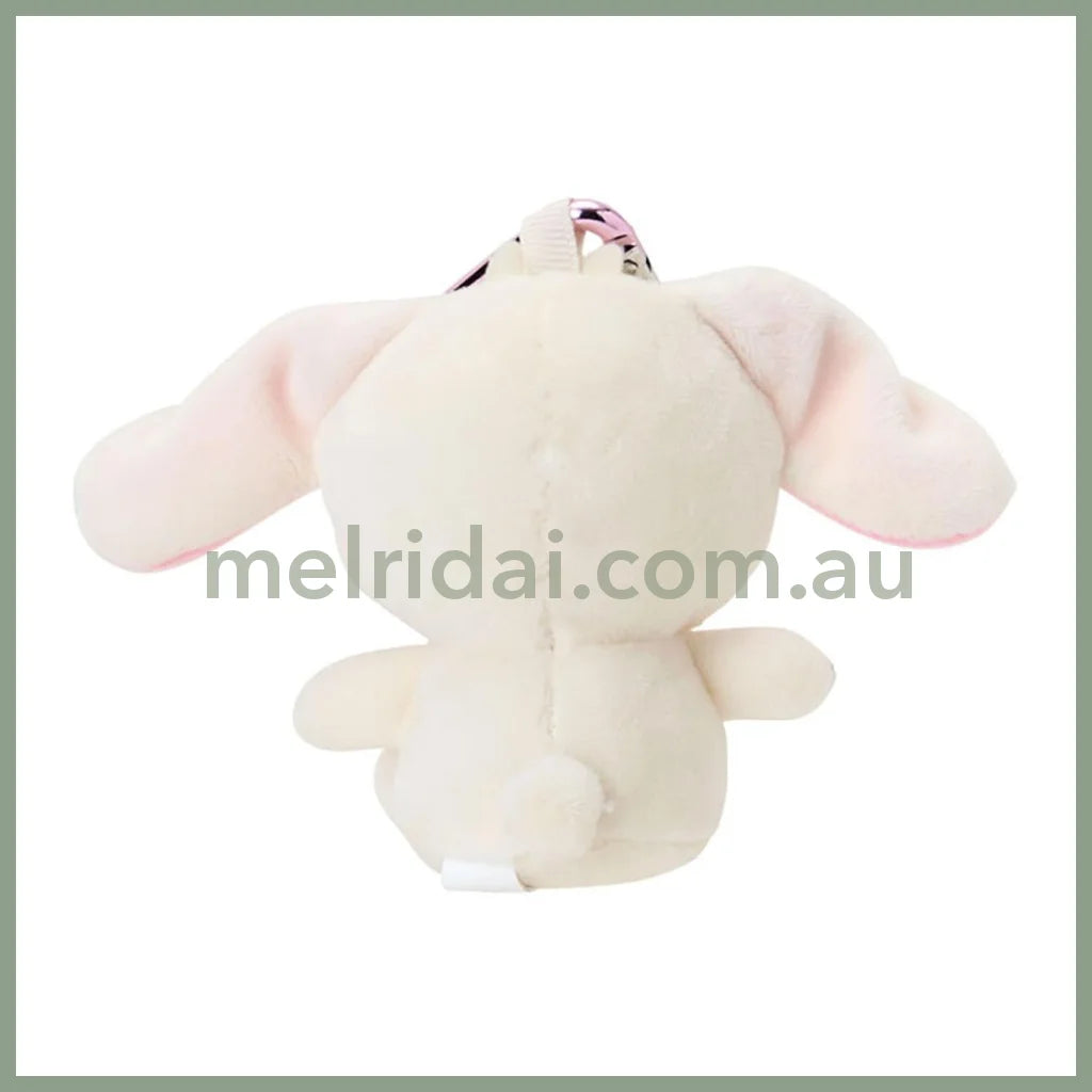 SANRIO | Sugarbunnies (Shirousa) Plush Mini Mascot Holder with Heart Carabiner Bag Charm 6×4×10cm