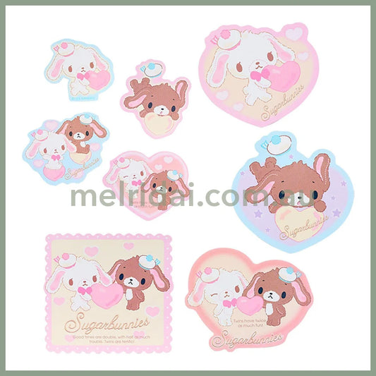 Sanrio | Sugarbunnies Sticker Set 12×9.5×11Cm (Heisei-Born Character Fluffy Heart)