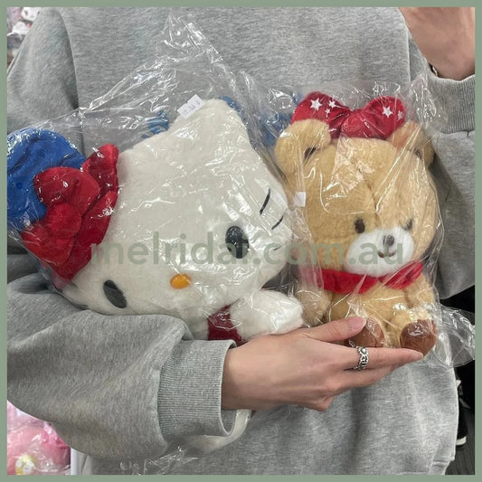 Sanrio | Tiny Chum Plush Doll 11.0 X 14.0 23.0Cm (Kitty Is Always By Your Side) 日本三丽鸥 凯蒂猫的小熊 毛绒玩偶/公仔