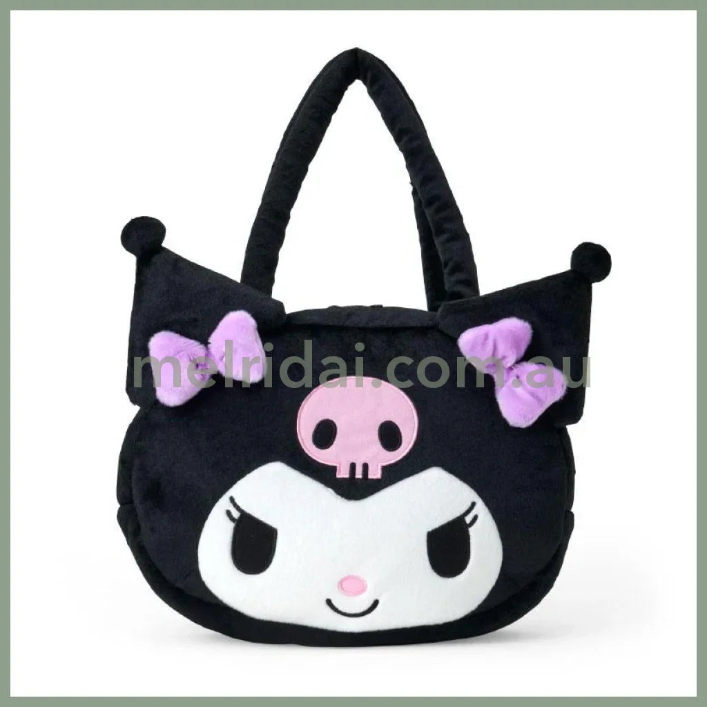 SANRIO | Tote Bag Face Shape 46cm×11.5cm×42cm (Kuromi)