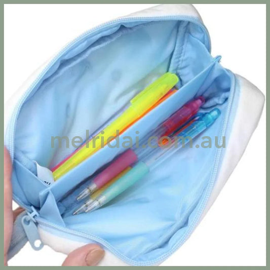 SANRIO | Twin Fluffy Plush Pen Case 19×10×5cm (Cinnamoroll & Milk)