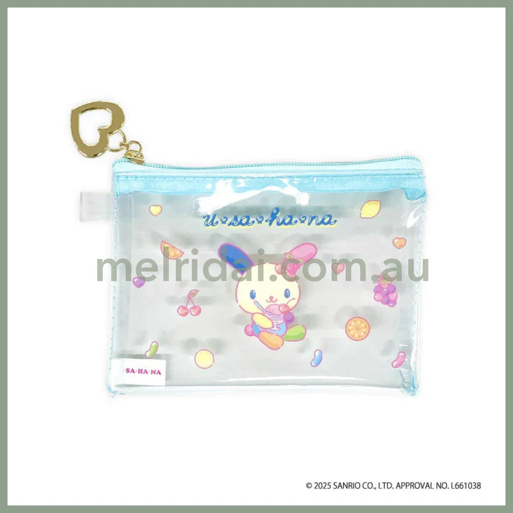 SANRIO | Usahana Mini Clear Pouch 90x120x8mm (Blue)