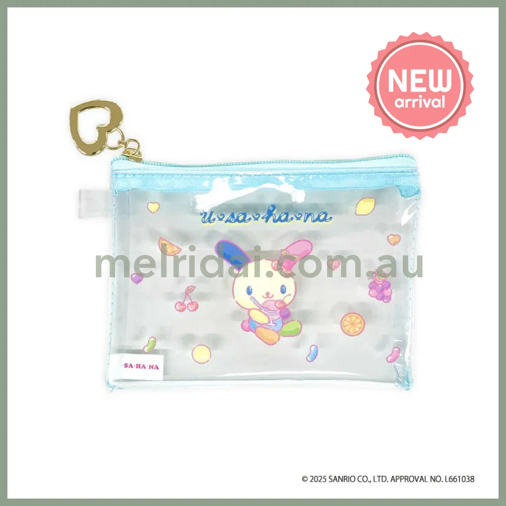 SANRIO | Usahana Mini Clear Pouch 90x120x8mm (Blue)