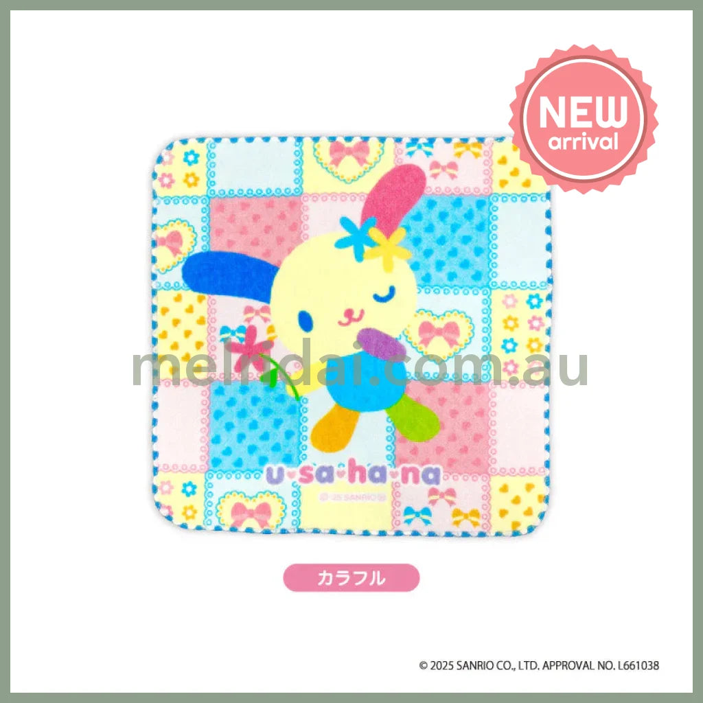 SANRIO | Usahana Mini Hand Towel 100% Cotton 250×250×3mm (Colorful)