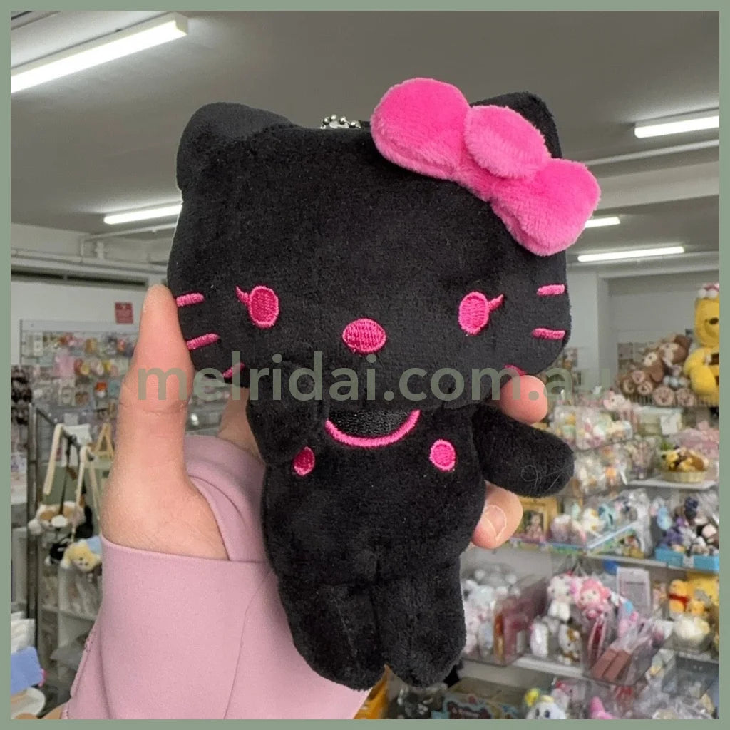 Sanrio X Avail | Black Hello Kitty Mascot Holder Plush Keychain