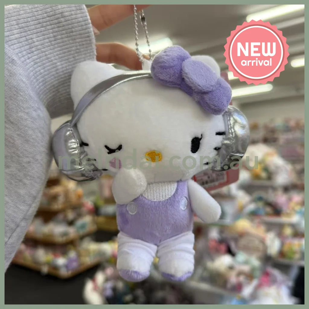 SANRIO x Avail | Hello Kitty 50th Anniversary Mascot Holder Plush Keychain 14 x 12cm (Earphone)