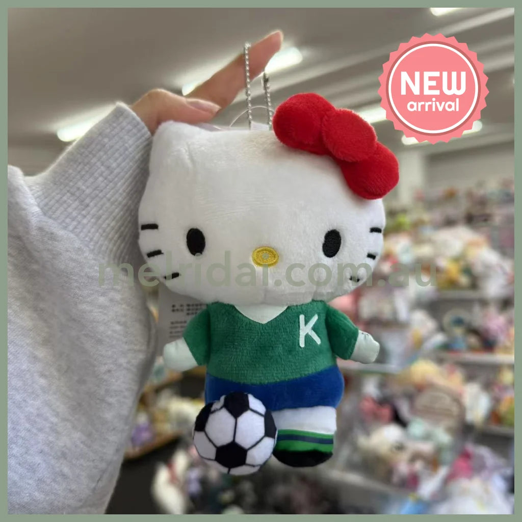 SANRIO x Avail | Hello Kitty 50th Anniversary Mascot Holder Plush Keychain 14 x 12cm (Football)