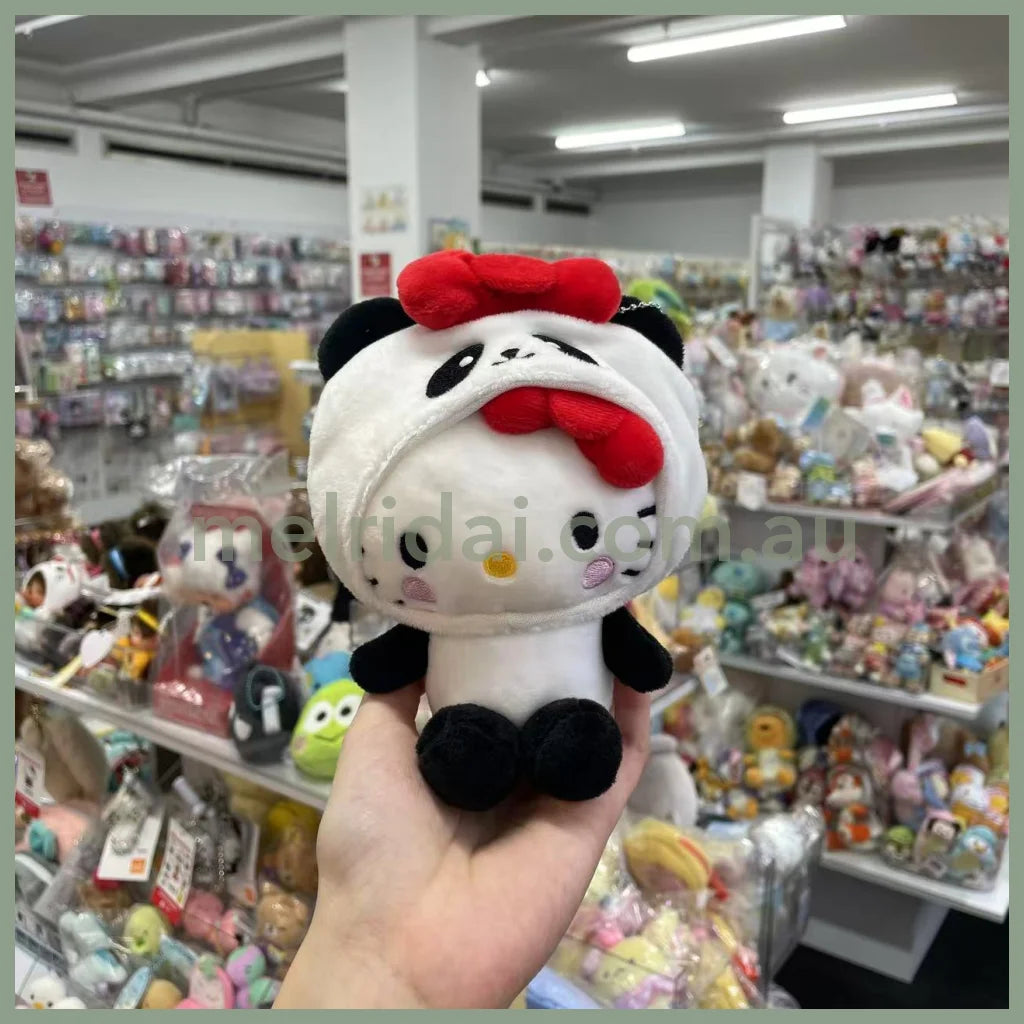 SANRIO x Avail | Hello Kitty 50th Anniversary Mascot Holder Plush Keychain 14 x 12cm (Panda)