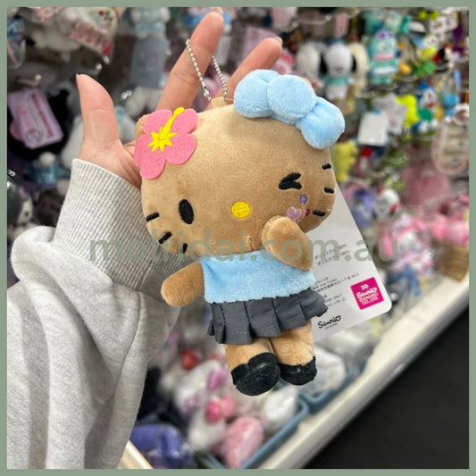 Sanrio X Avail | Tan Hello Kitty 50Th Anniversary Mascot Holder Plush Keychain (Heisei Gal)