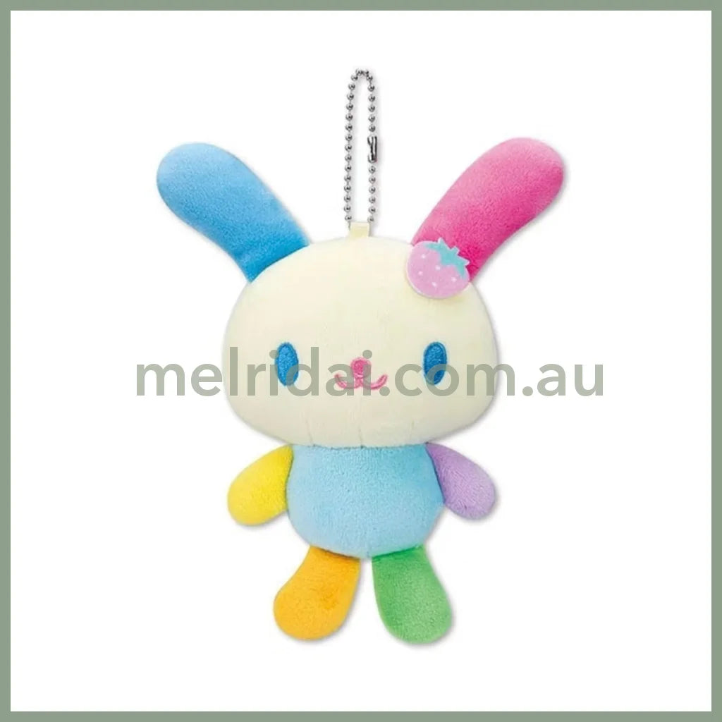 SANRIO x Avail | Usahana Mascot Holder Plush Keychain Bag Charm 50×75×138mm (Strawberry)