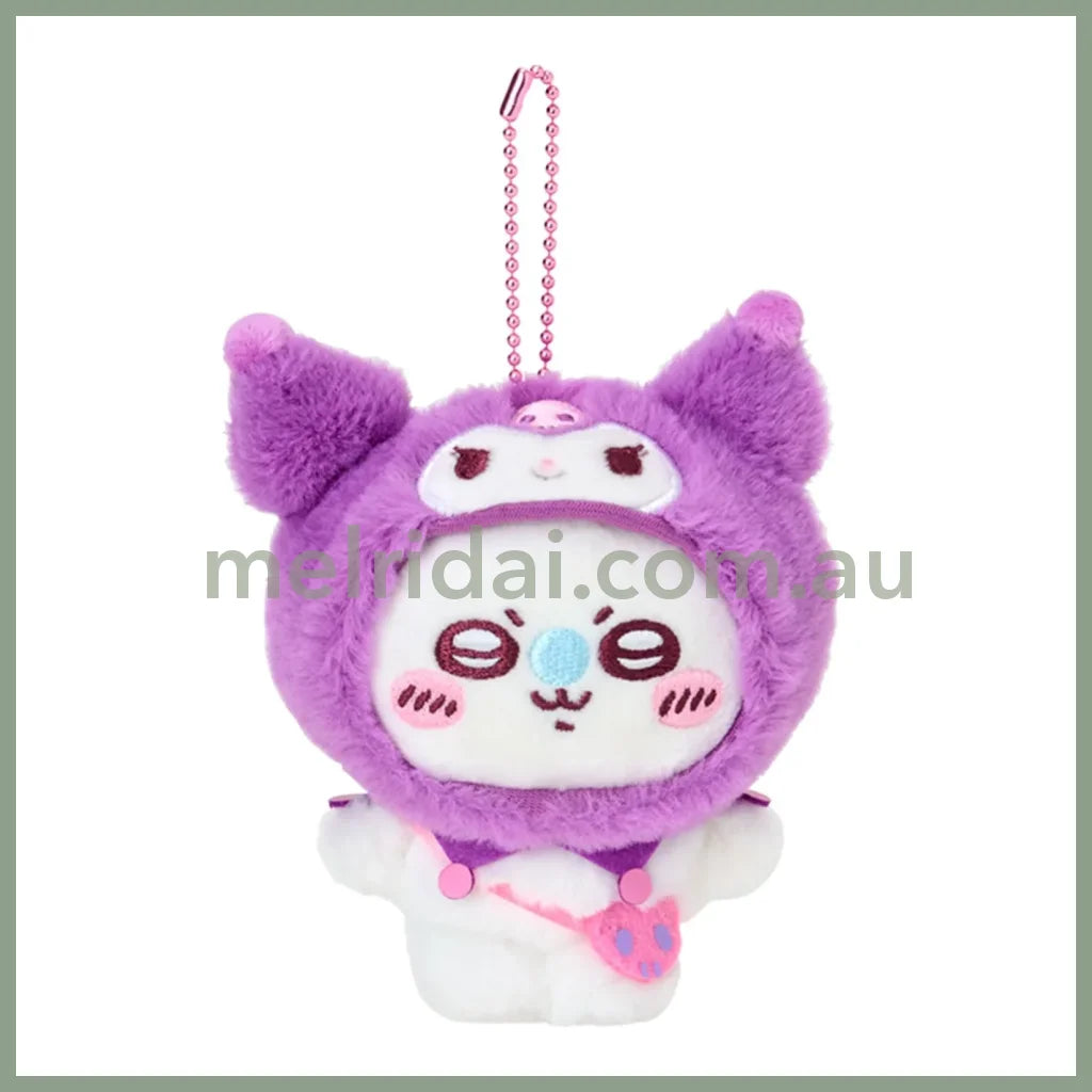 SANRIO x CHIIKAWA | Kuromi Momonga Mascot Holder Bag Charm Plush