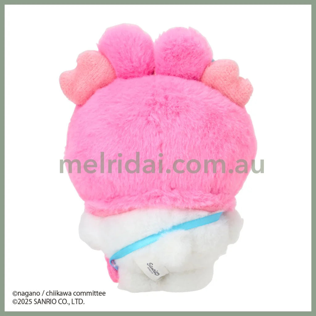 SANRIO x CHIIKAWA | My Melody Kani-chan Mascot Holder Bag Charm Plush Keychain 10×6×12.5cm