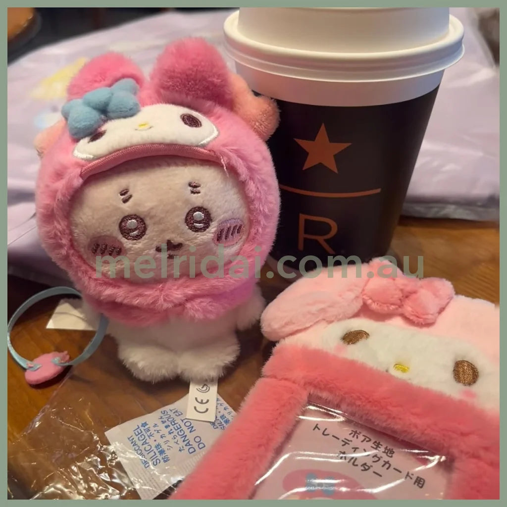 SANRIO x CHIIKAWA | My Melody Kani-chan Mascot Holder Bag Charm Plush Keychain with Carabiner 10×6×12.5cm