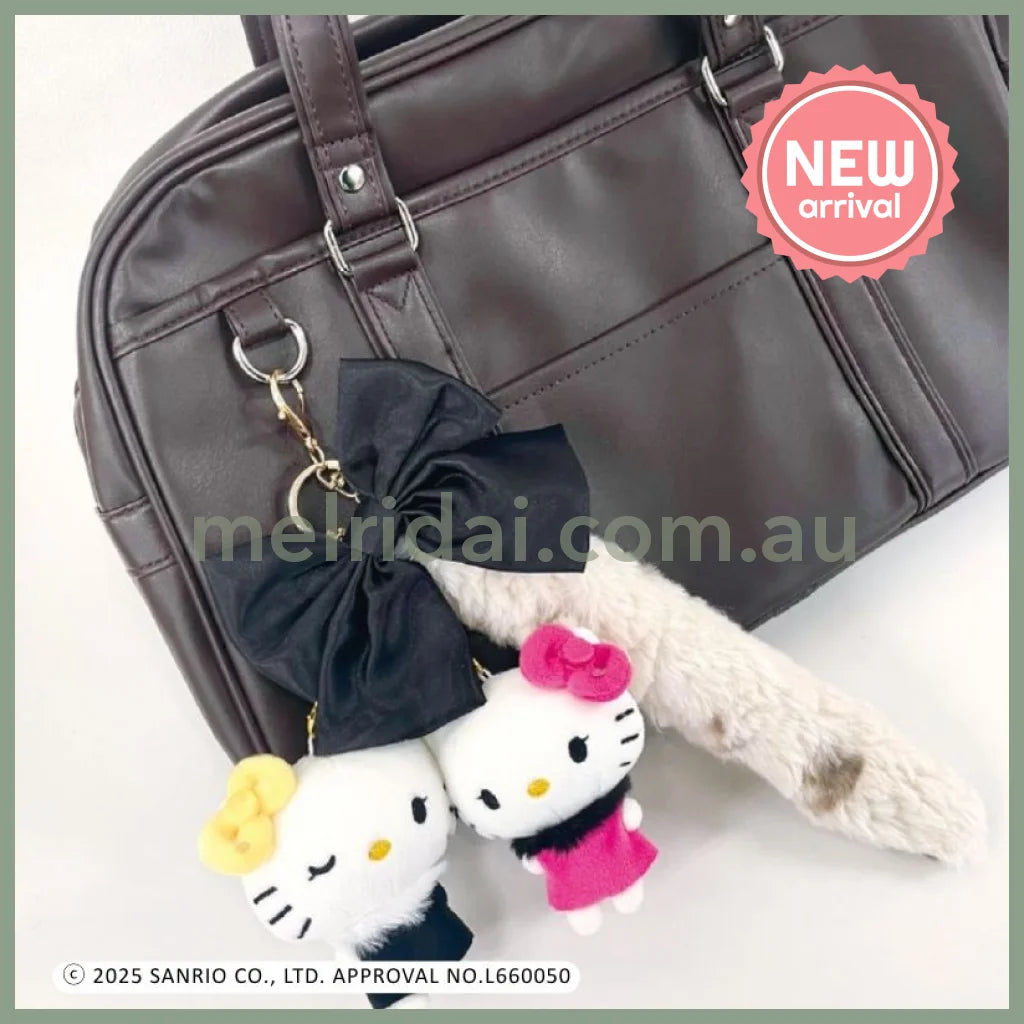 SANRIO x CRUX | Hello Kitty & Hello Mimmy Nico Magnetic Plush Keychain Set 170 x 130 x 55mm (Gal Kitty Y2K)