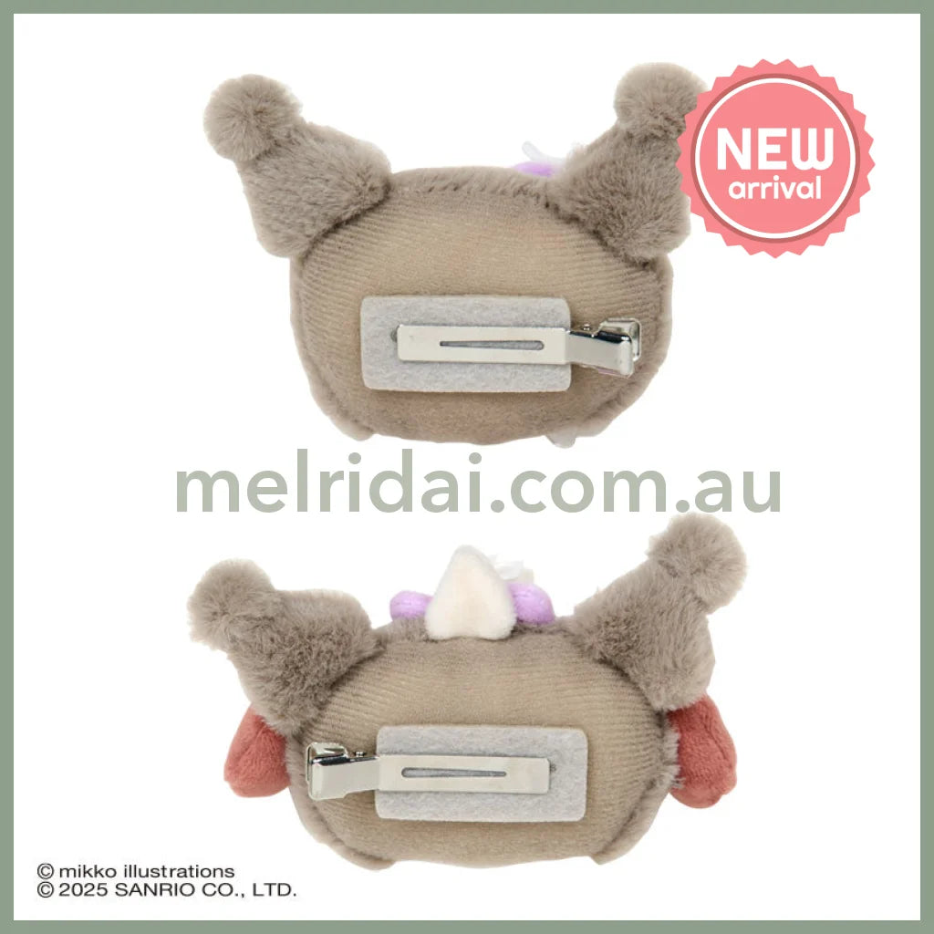 SANRIO x mikko illustrations | Kuromi Hair Clip Set 70×40×50mm