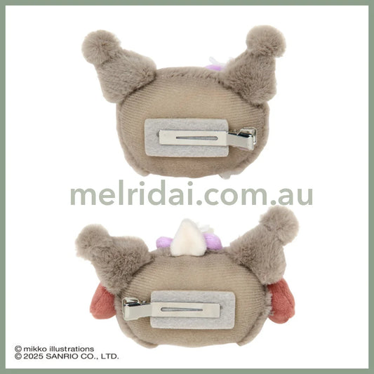 SANRIO x mikko illustrations | Kuromi Hair Clip Set 70×40×50mm